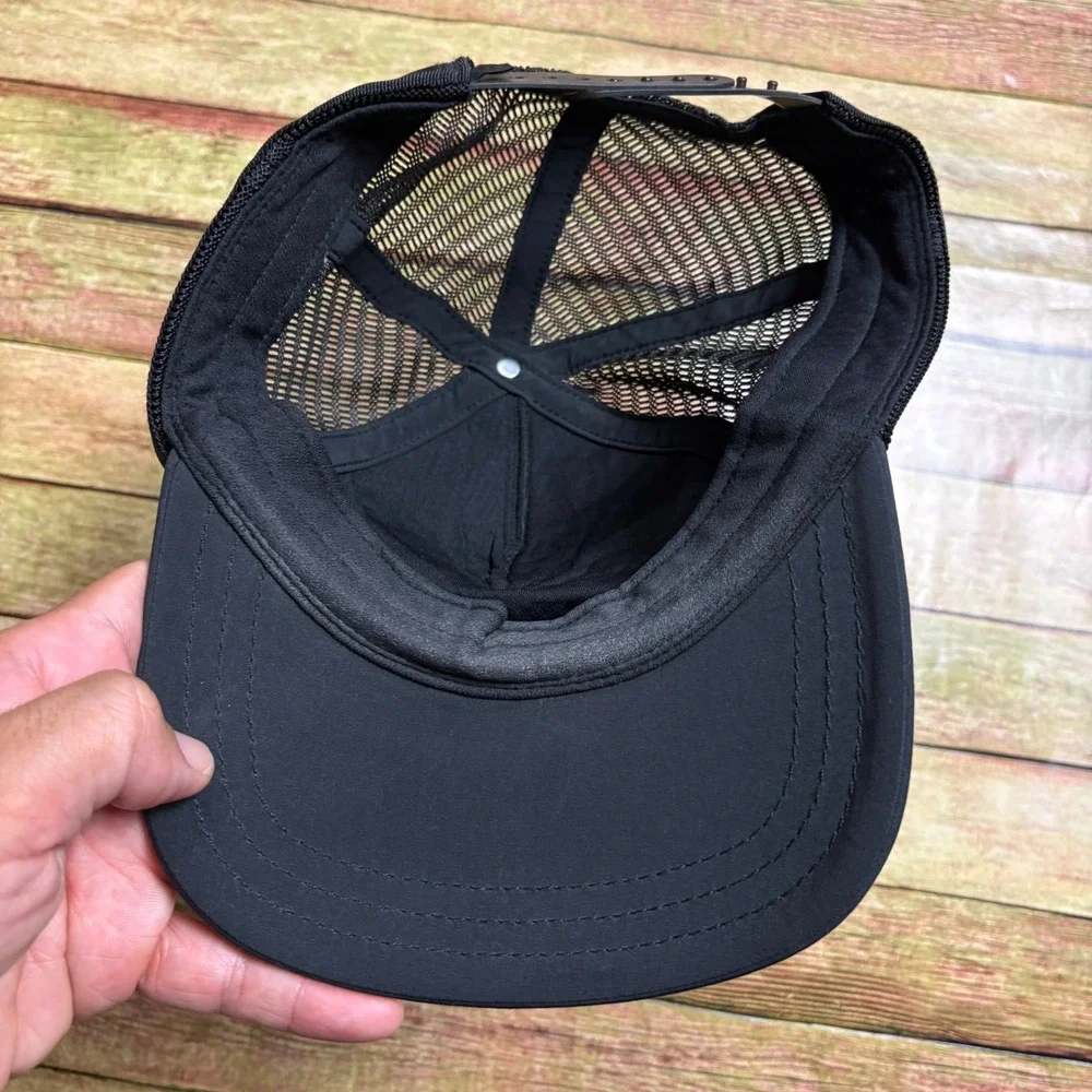Lululemon Fast and Free Mesh Trucker Hat Black Running Cap Snapback